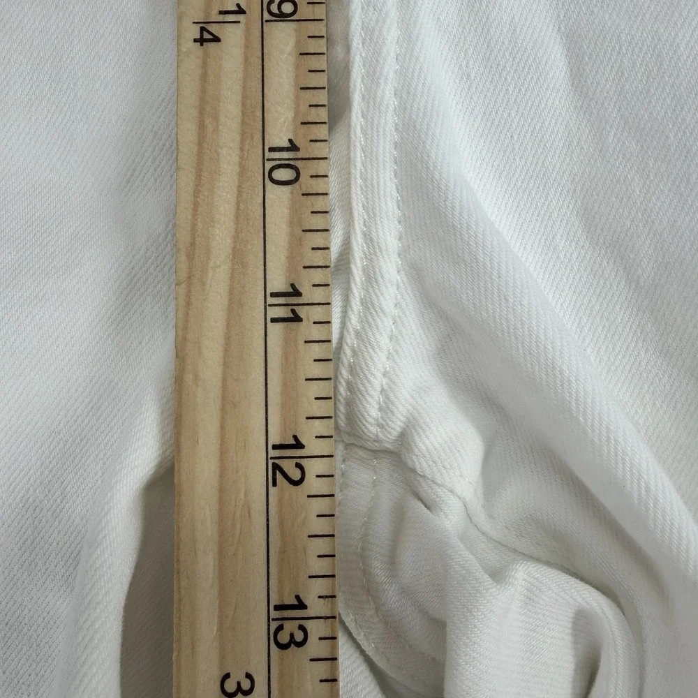 Old Navy High Rise Straight White Jeans Womens 24 Plus Size Stretch
